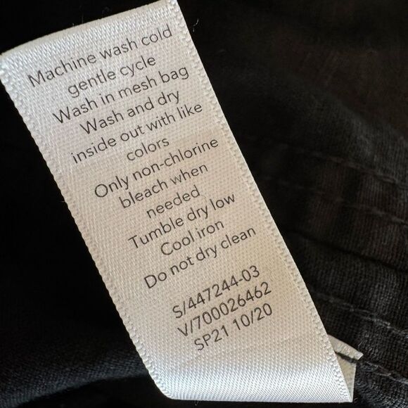 Athleta Cabo Black Linen Wide Leg Mid Rise Pant Size 4 - Picture 8 of 8